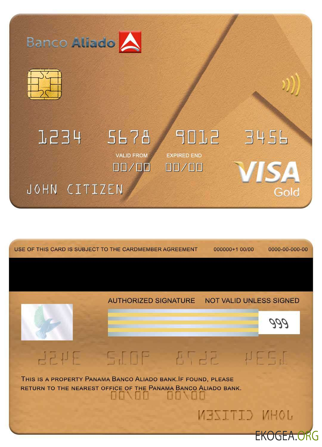 Carte visa or bancaire Panama Banco Aliado